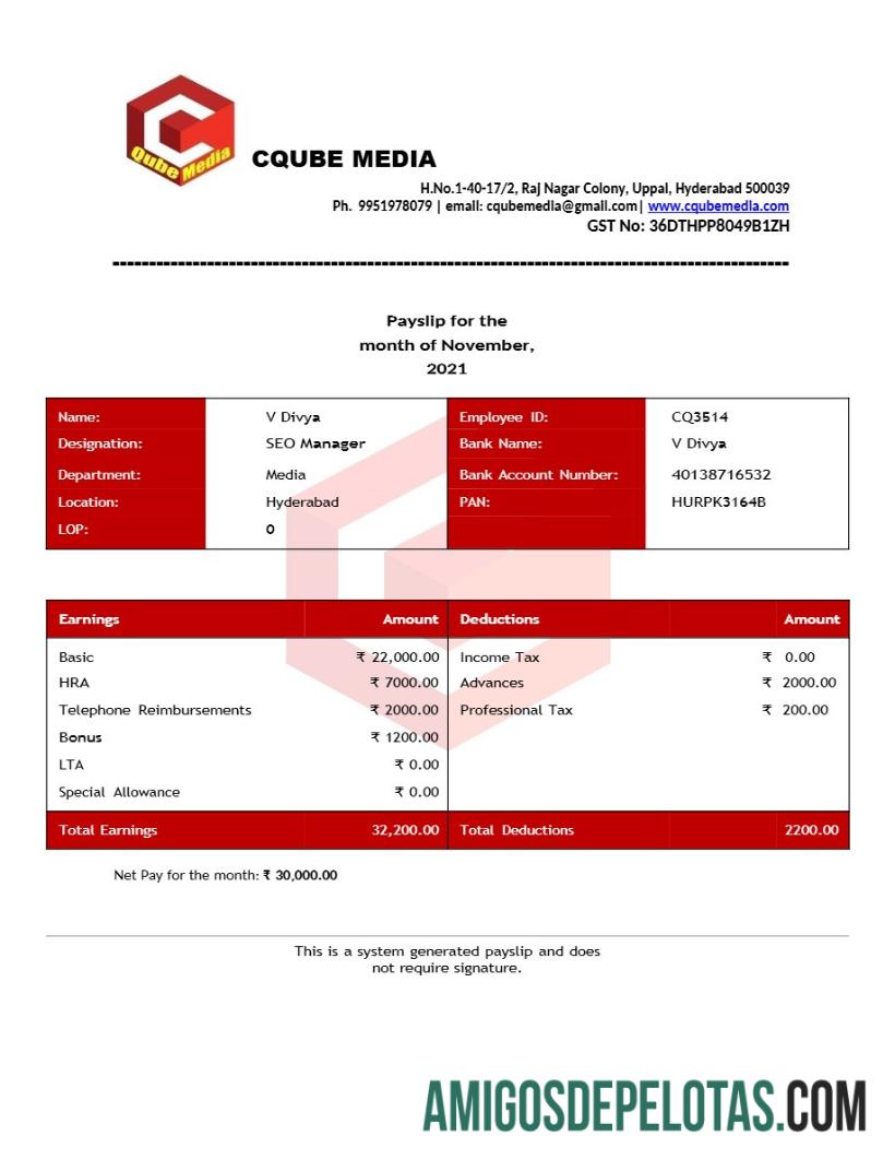 Em branco Modelo de recibo de pagamento da Cqube Media em formatos Word e PDF.pdf, 1